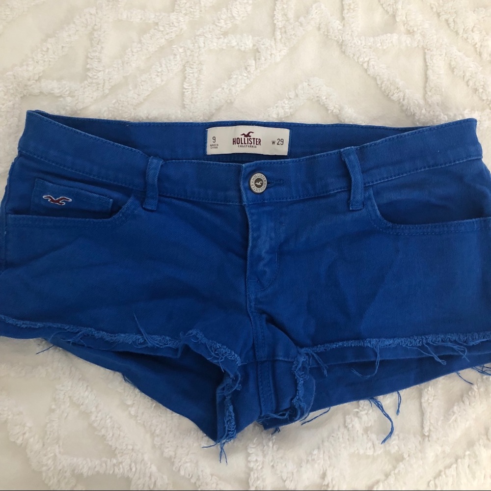 Hollister shorts blue low rise size 9